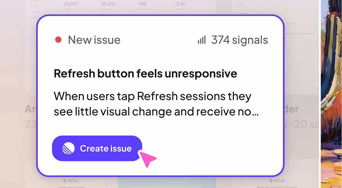 Create a linear issue Image