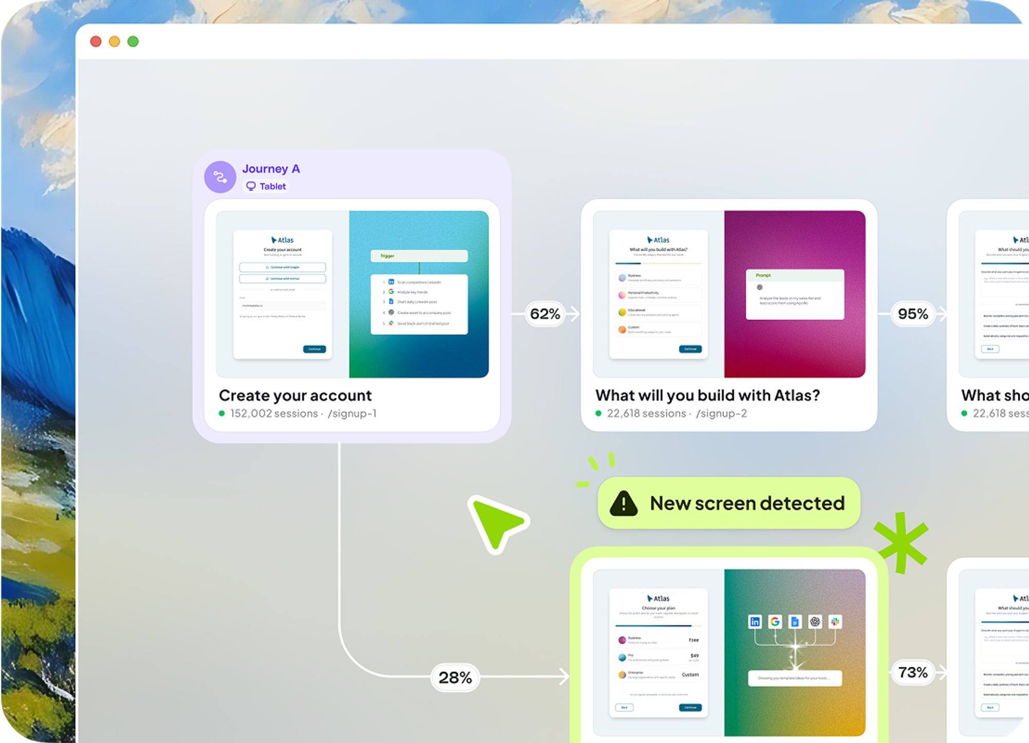Compare journeys side by side

